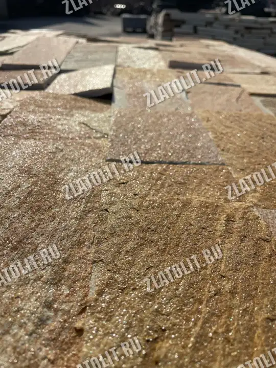 брусчатка из жёлтого златолита для мощения в наличии от производителя